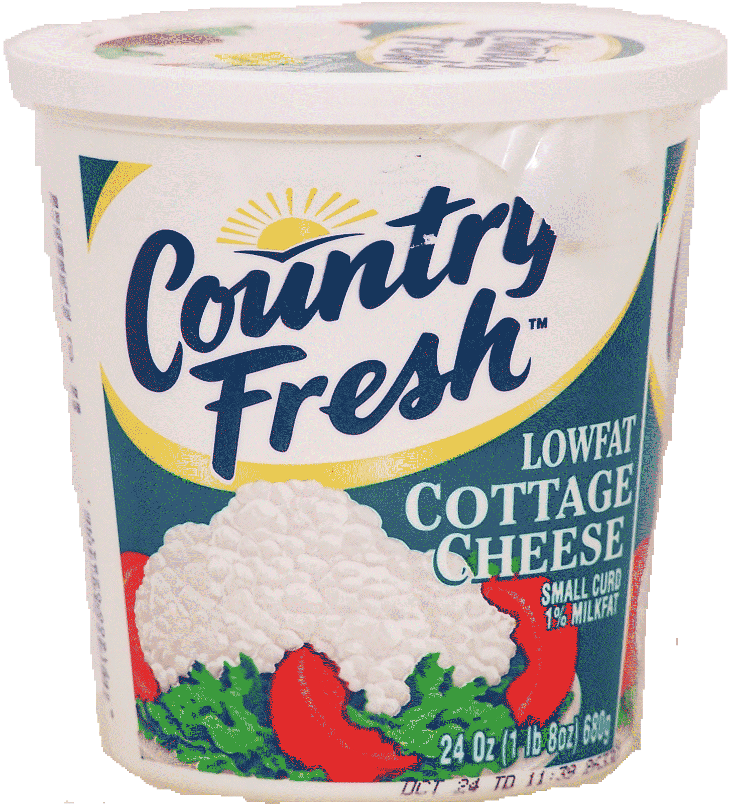 Country Fresh&nbsp;&nbsp;lowfat cottage cheese, small curd, 1% milk fat Full-Size Picture